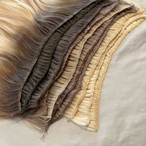 Handtied weft extensions